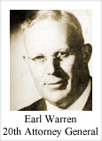 Earl Warren, 20th Attorney General