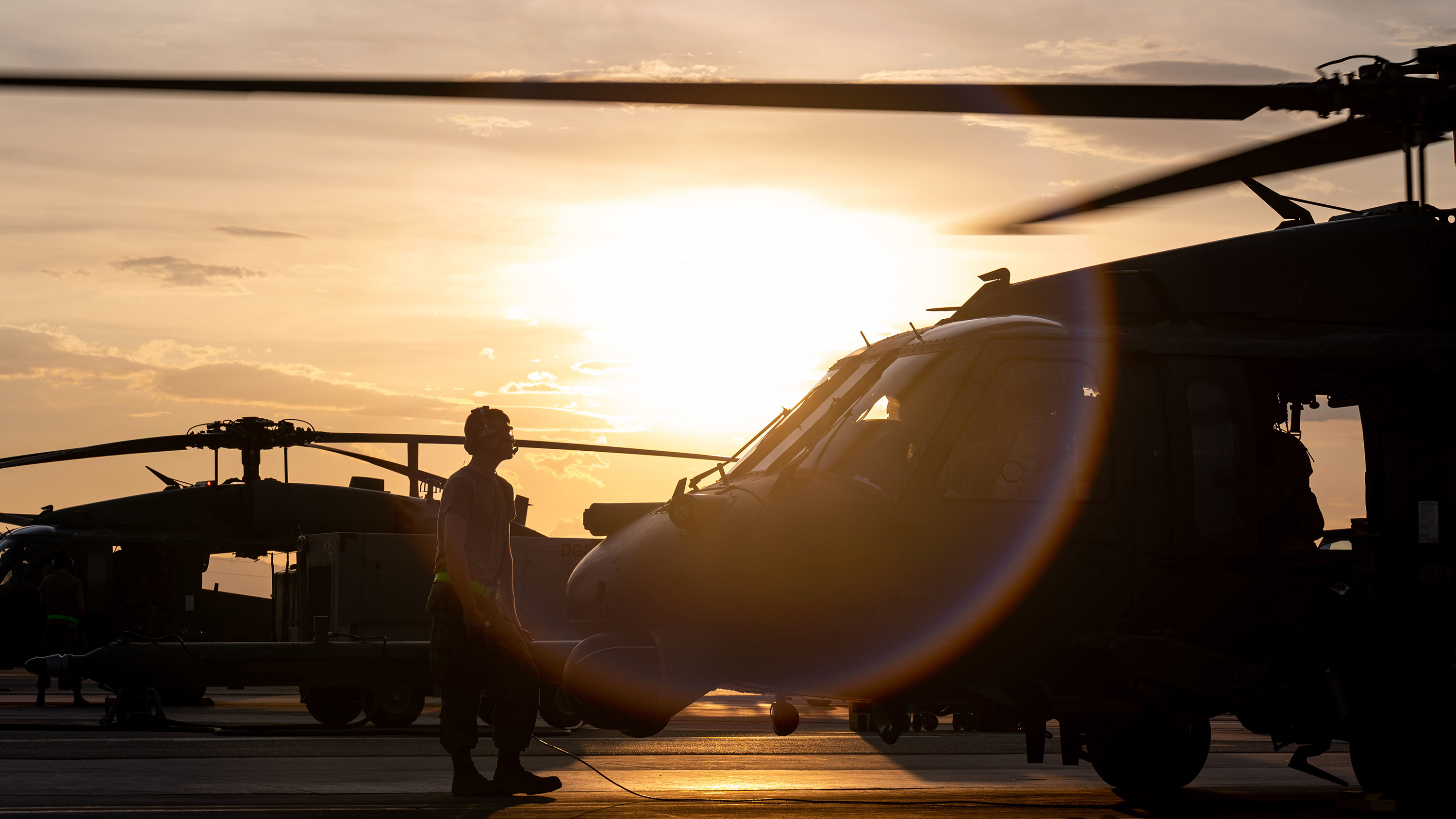 Military helicopters