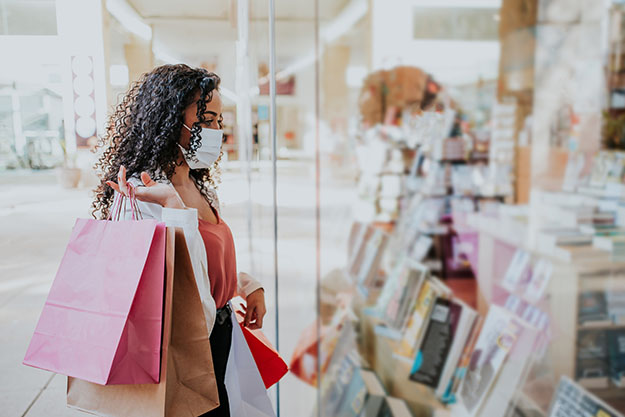 A woman shopping