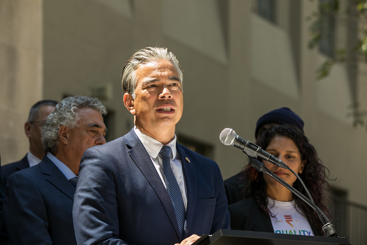 Bonta speaking at the release of the 2022 Hate Crimes Report
