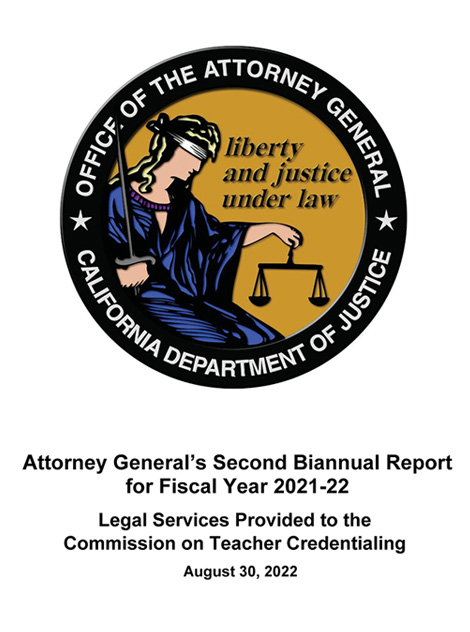 Attorney General’s Quarterly Report August 30, 2022