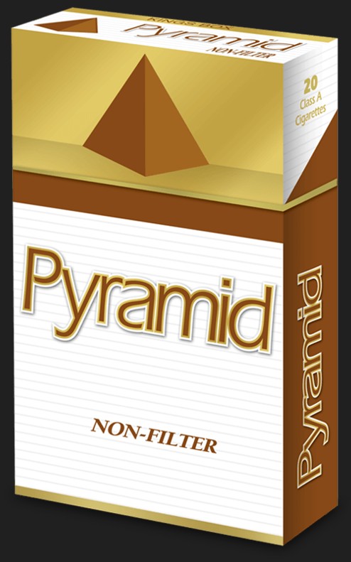 pyramid blue cigarettes Pyramid (american version) (colour design) (Ultra Lights) L-20-S PYRAMID BLUE BOX KING -